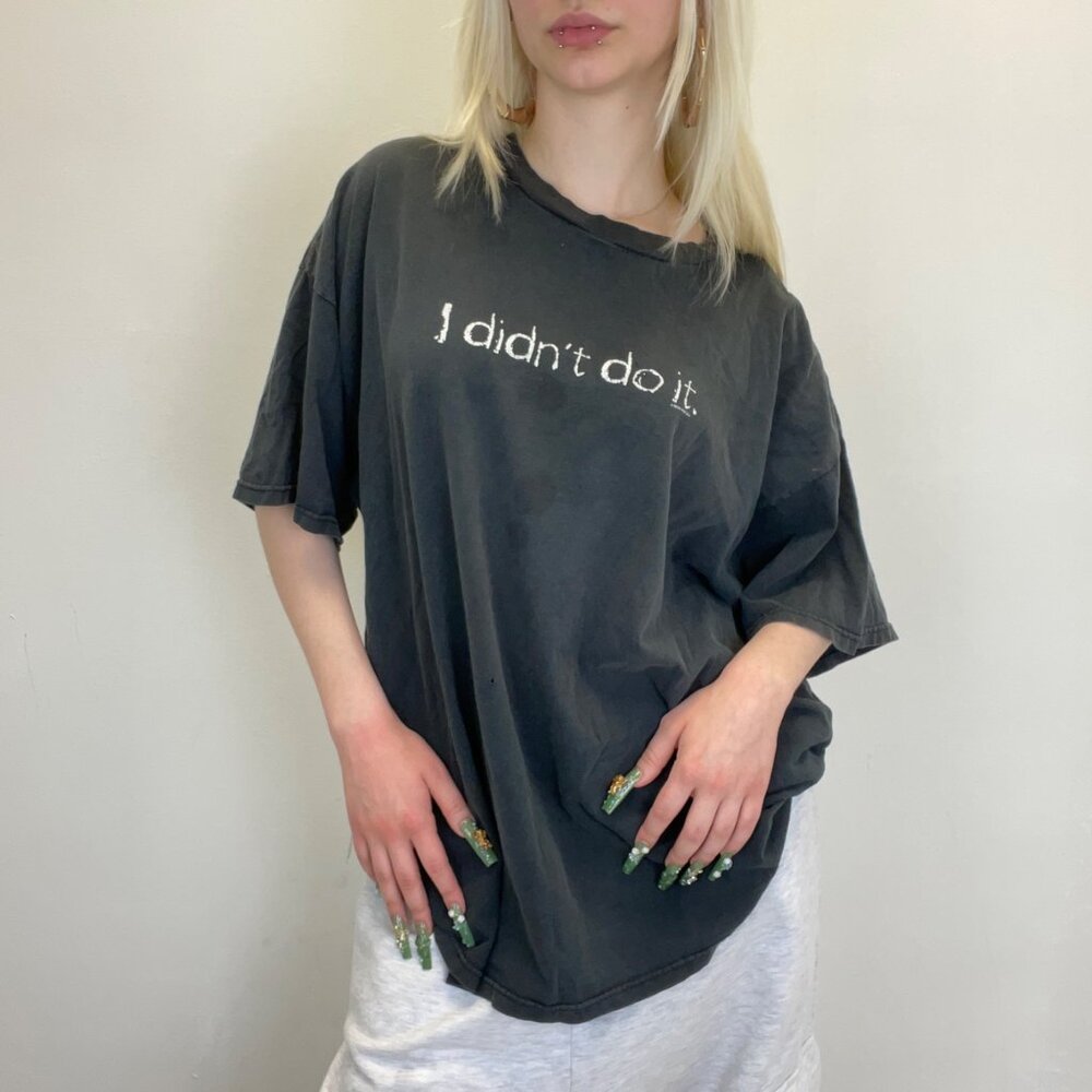 XL - I Didn’t Do It Black Graphic T